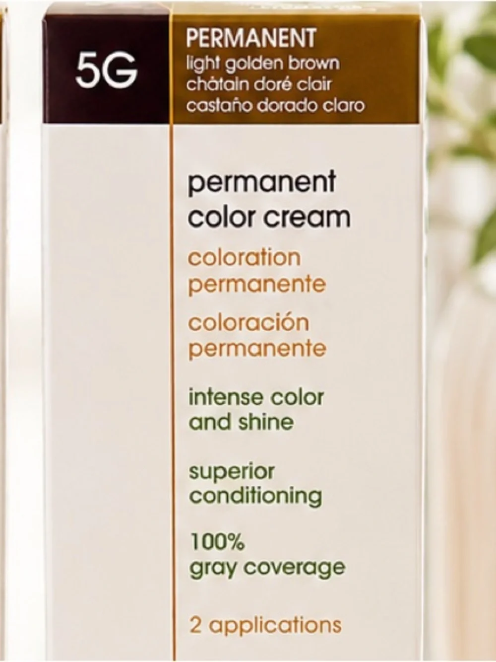 Argan Oil Permanent Color Cream - Light Golden Brown (5G) - Pack of 2